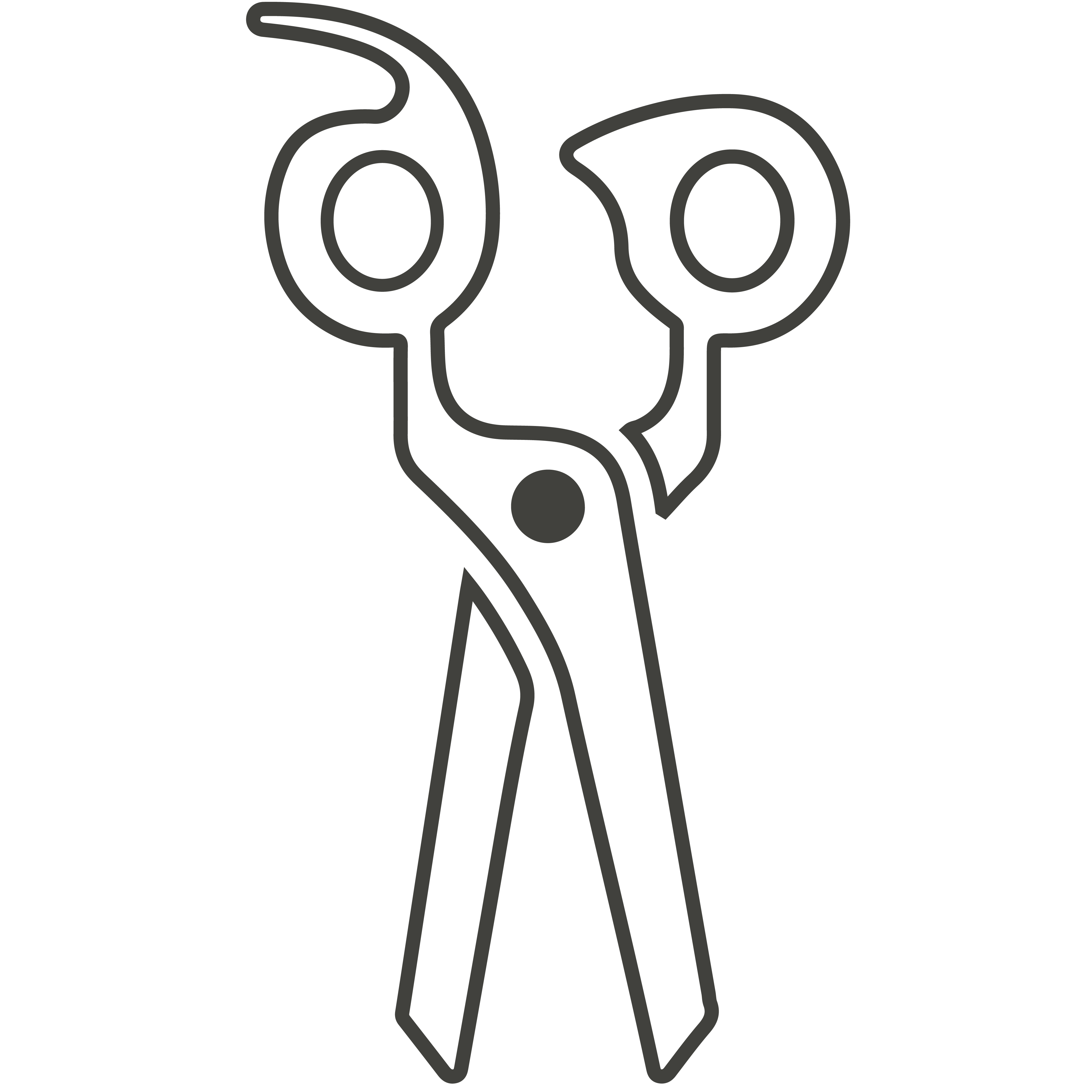 V-shaped Hollow Comb