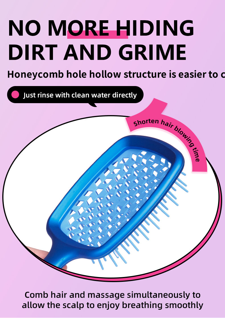 Electroplated hollow comb
